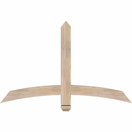 Ekena Millwork Bellingham Smooth Timber Gable Bracket, Douglas Fir, 48"W x 30"H x 3 1/2"D x 3 1/2"F, 15/12 Pitch GBW048X30X0404BEL00SDF